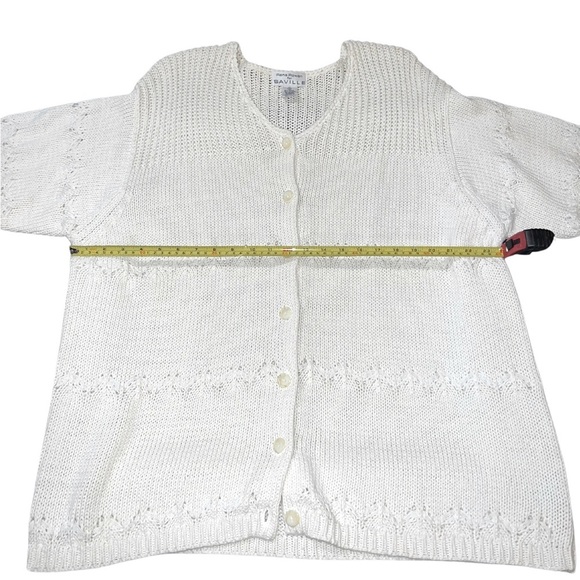 VINTAGE Rena Rowan For SAVILLE Women’s 3X Crotchet Top RAMIE FABRIC - Picture 8 of 10